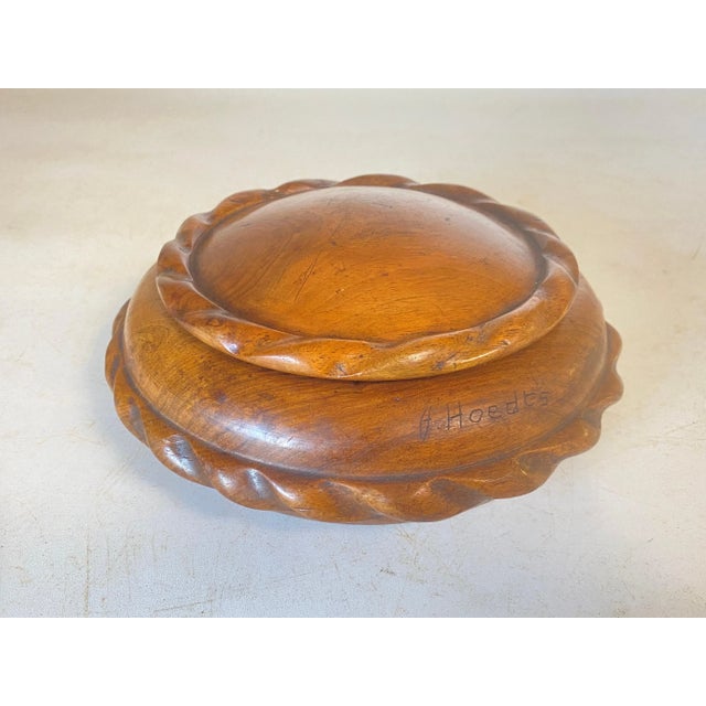 French Rounded Wooden Box, 1960 For Sale - Image 9 of 12