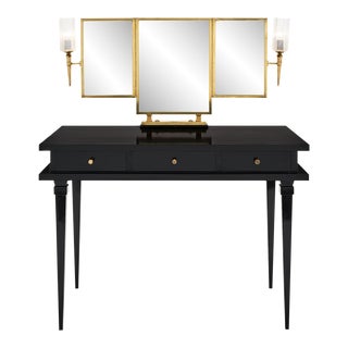 Vintage French Vanity in the Manner of Jacques Adnet For Sale