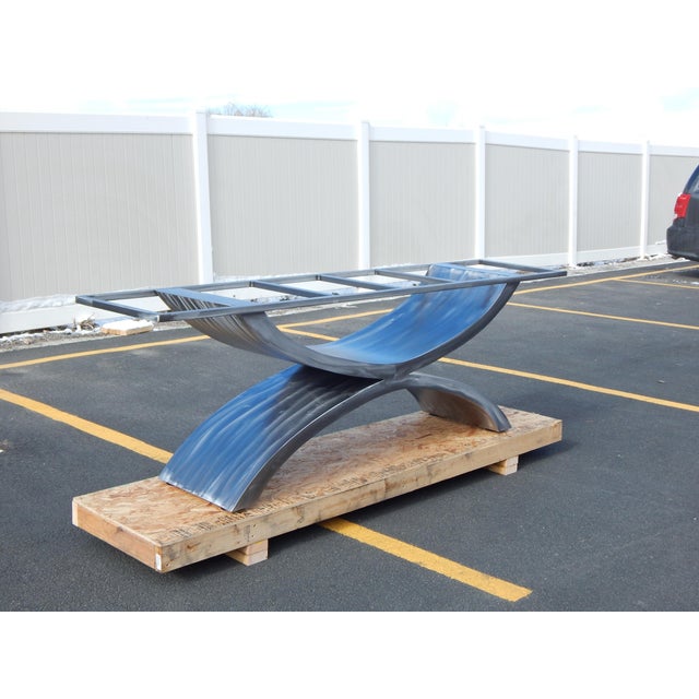 Sculptural Dining Table Base Handmade by Invictus Steelworks Chairish