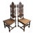 19th C English Jacobean English Carved Oak Hall Chairs - a Pair For Sale