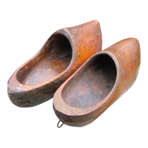 Antique Late 1800s Wooden Clogs/ Shoes, From Germany