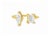 Modern Late 20th Century 14K Yellow Gold Geometric Diamond Ring, Size 6 For Sale - Image 3 of 3