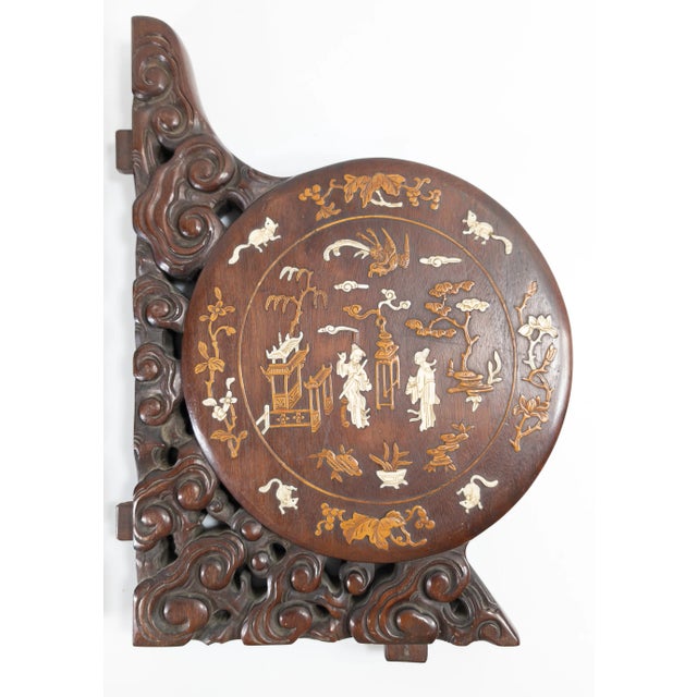 19th Century Chinese Pair of Carved Hardwood Hongmu Furniture Panels ...