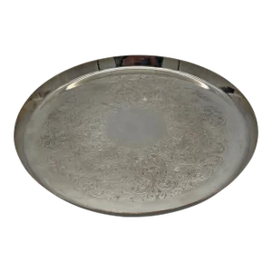 English Silverplated Salver Drinks Tray