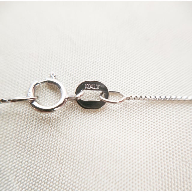 Mid 20th Century 14k White Gold 1.20 Carat Diamond Necklace For Sale In Los Angeles - Image 6 of 6