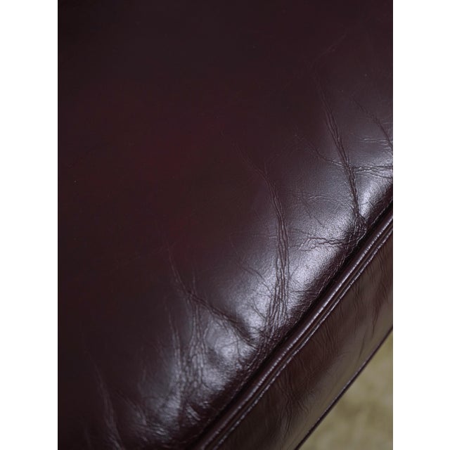 Brown Hancock & Moore Leather Wing Chair & Ottoman For Sale - Image 8 of 18