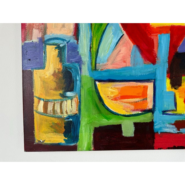 Thembinkosi Kohli " Split Images " Expressionist Abstract Acrylic on Canvas Painting For Sale - Image 10 of 12