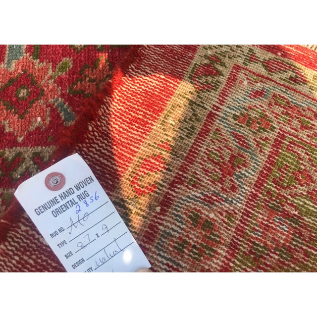 Early 20th Century Vintage Mahal Decorative Rug- 8′7″ × 9′ For Sale - Image 12 of 13