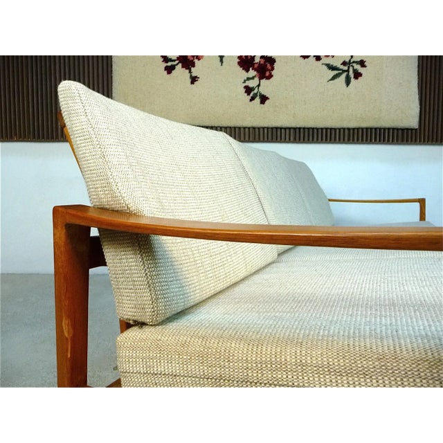 Beige Mid-Century German 3-Seater Sofa from WK Wohnen, 1960s For Sale - Image 8 of 18