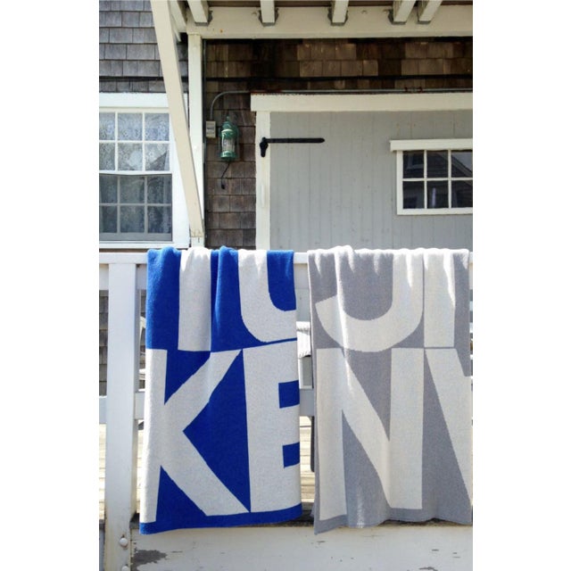 Nantucket Throw, Gray by Liz Roache For Sale - Image 4 of 7