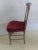 Victorian 1940s Petite Painted Wooden Side Chair With Lyre-Style Back and Tufted Seat For Sale - Image 3 of 8