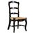 This beautiful black country French ladderback chair is made of solid plantation grown mahogany. Shaped back and seat...