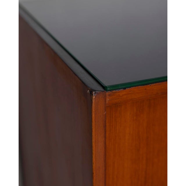 Black Vintage Italian Sideboard in Wood and Glass, 1960s For Sale - Image 8 of 14