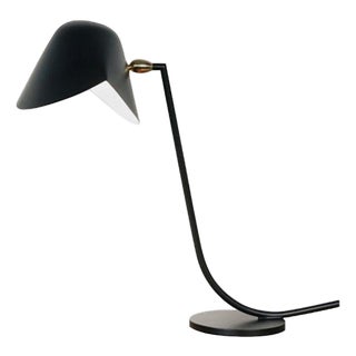 Mid-Century Modern Black Antony Table Lamp from Serge Mouille For Sale