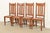 Wood Stickley Brothers Style Antique English Arts & Crafts Carved Oak High Back Side Chairs or Dining Chairs, Pair For Sale - Image 7 of 8