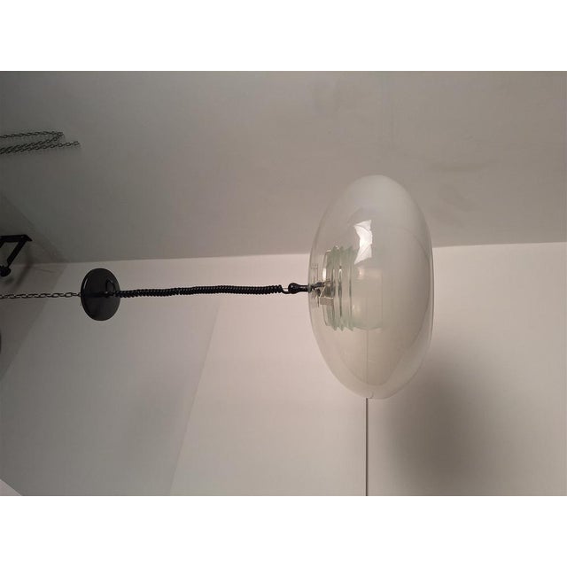 Black Model 2119 Chandelier with Shaded Glass by Gino Sarfatti for Arteluce, 1960s For Sale - Image 8 of 18