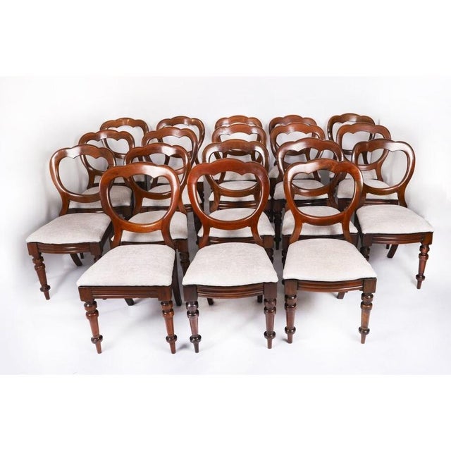 Vintage Regency Pillar Dining Set, 1800s, Set of 17 For Sale - Image 14 of 18