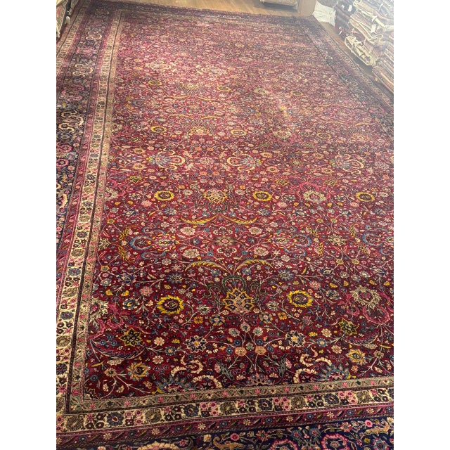 1980s Pasargad DC Fine Hand Knotted Antique Tabriz Rug For Sale - Image 5 of 6