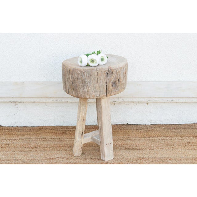 This rustic end table is unapologetically raw and incredibly robust. The Primitive Wood Stool is reconstructed from heavy...