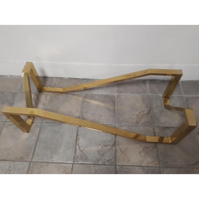 Vintage Brass Coffee Table For Sale - Image 6 of 9