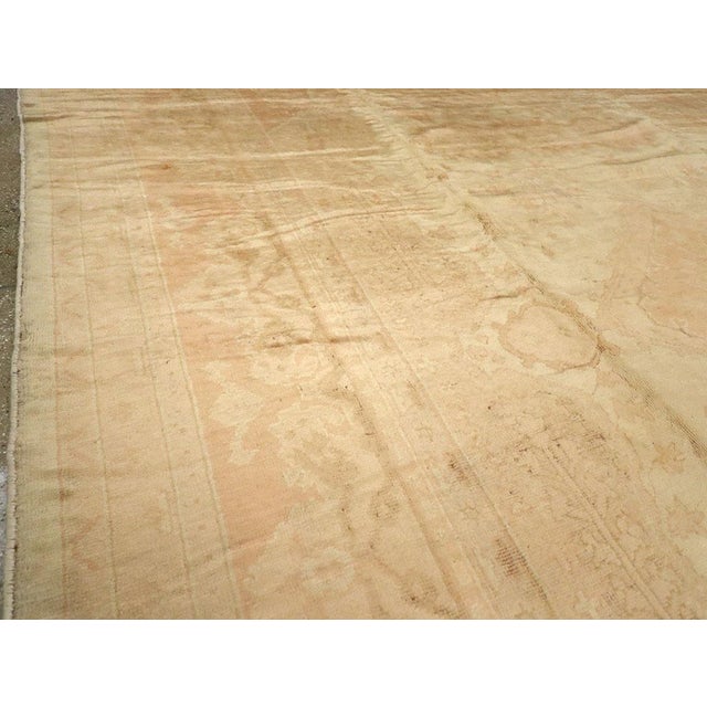 Rustic Galerie Shabab Collection Early 20th Century European Oushak Large Carpet For Sale - Image 3 of 8