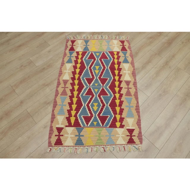 1970s Scandinavian Red Small Kilim For Sale - Image 13 of 13