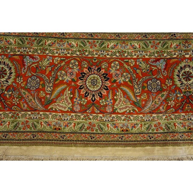 1940s 1940s Blue Navy Traditional Diamond Antique Tabriz Handknotted Wool Carpet Rug For Sale - Image 5 of 6