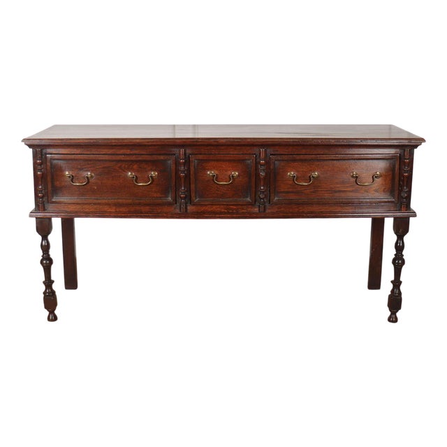 English Oak Dresser Base For Sale