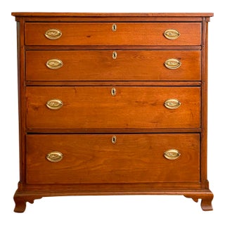 Antique Early 1800s Chippendale Mid-Atlantic Inlaid Walnut Chest of Drawers, Possibly Virginia For Sale