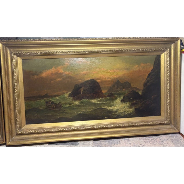 Presenting a magnificent, rare matching pair of original 19th-century British School Victorian oil paintings depicting...