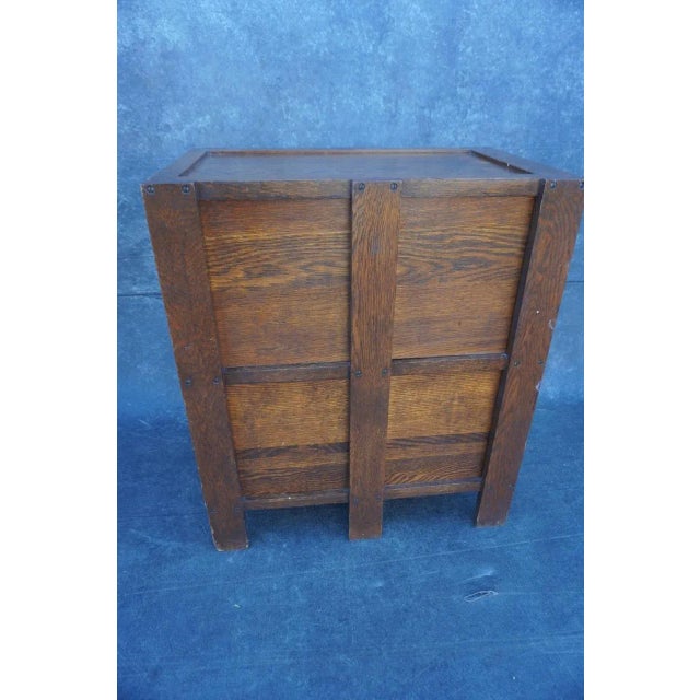 Brown 1930s Wooden Arts and Crafts File Cabinet by Weis For Sale - Image 8 of 10
