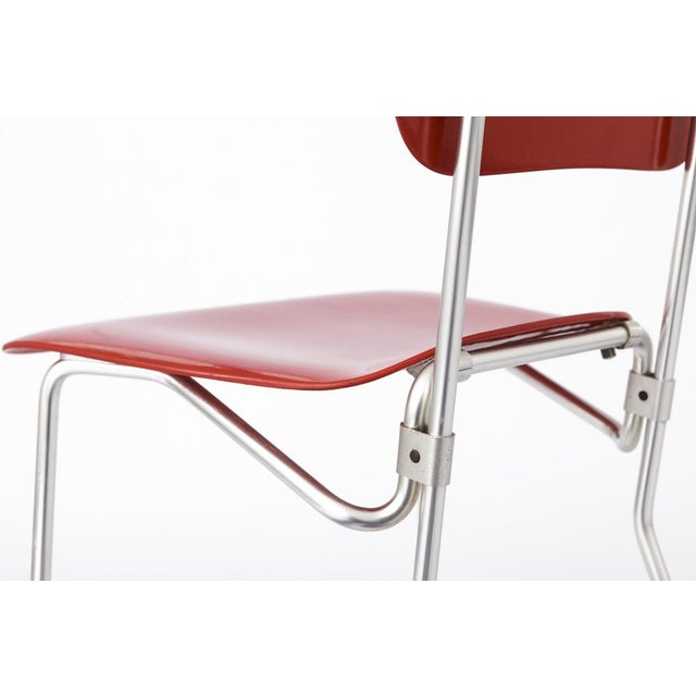 Aluflex Stacking Chairs by Armin Wirth, Germany, 1951, Set of 4 For Sale - Image 9 of 12