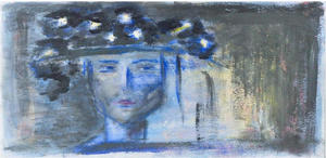 Swedish Artist, Composition with Woman's Face, 1950s-1960s, Oil on Canvas