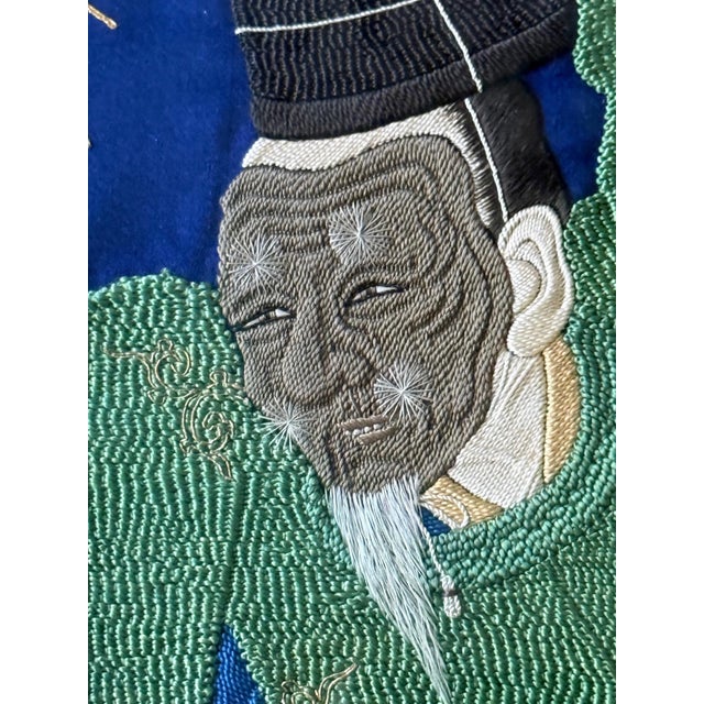 Framed Large Japanese Embroidery Silk Fukusa of Superb Quality Meiji Period For Sale - Image 13 of 18