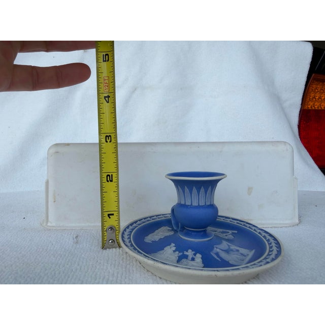 Josiah Wedgwood Antique (18th - 19th Cent.) Wedgwood Neoclassical Jasperware Chamberstick For Sale - Image 4 of 13