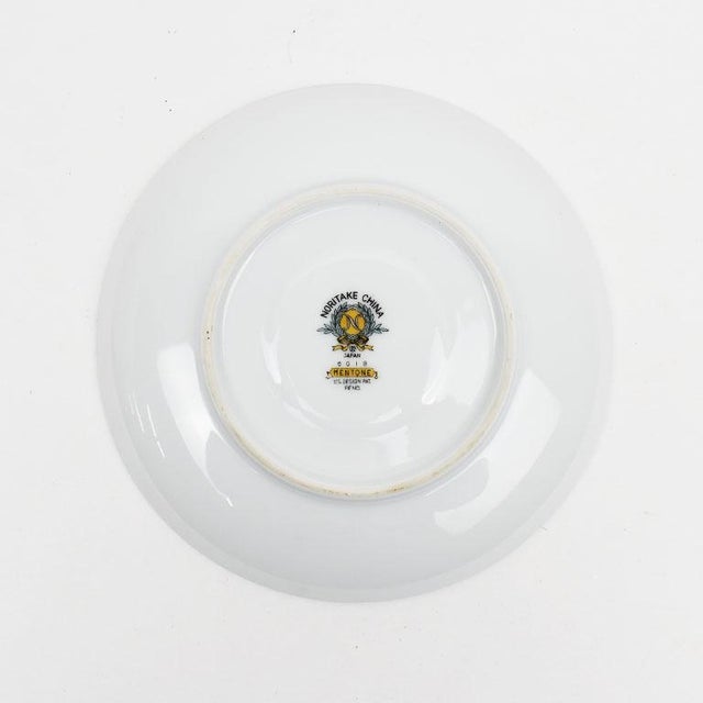 Noritake Noritake Mentone Blue Gold and White Saucer For Sale - Image 4 of 4
