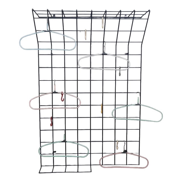 Mid-Century Modern Wall Coat Rack by Karl Fichtel, 1950s For Sale
