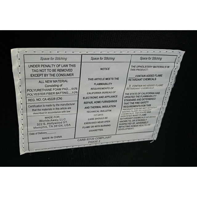 Wood Worlds Away Modern Khaki Ainsley Sofa For Sale - Image 7 of 7