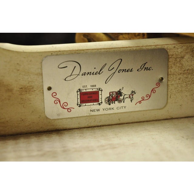 Mid 20th Century Vintage Daniel Jones French Louis XV Style Gold Bombe Marble Top Nightstand For Sale - Image 10 of 11