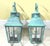 Pair of Verdigris Finish Steel Outdoor Wall Sconces - Seeded Glass 18”x 8”x 9” For Sale - Image 16 of 16