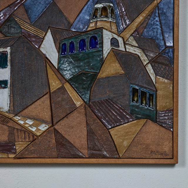 Sculpture Materials Frank Matranga Mosaic Tile Cityscape Wall Art For Sale - Image 7 of 8