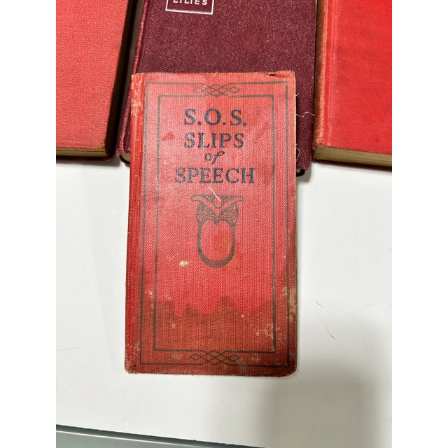 Red Vintage Burgundy Leather Decorative Books – Library Styling Set of 23 For Sale - Image 8 of 12