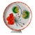 Mid 20th Century Manioli Italy Hand Painted Geranium Large Floral Plate For Sale