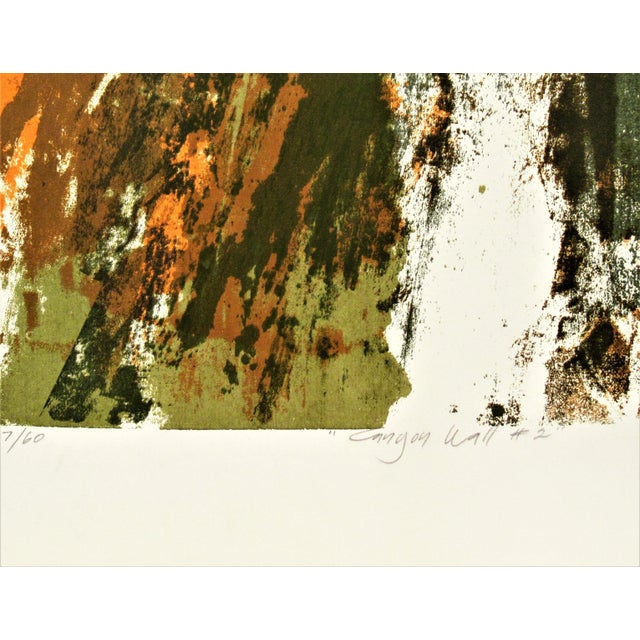 1970s Howard Bradford, "Canyon Wall #2" Large color serigraph, 1975 For Sale - Image 5 of 9