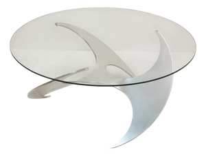 Aluminum Propeller Coffee Table attributed to Knut Hesterberg for Ronald Schmitt, 1960s