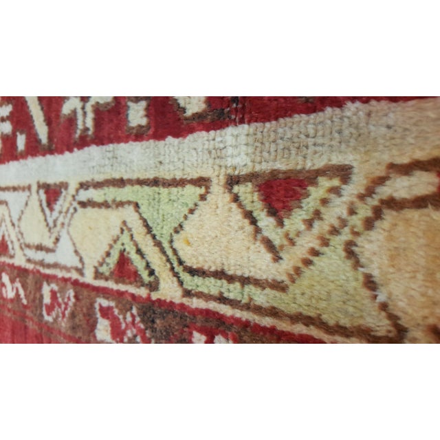 Antique Oushak Rug, Turkish Handmade Oriental Rug, Red, Beige, Bold Design 5x8 For Sale - Image 11 of 17