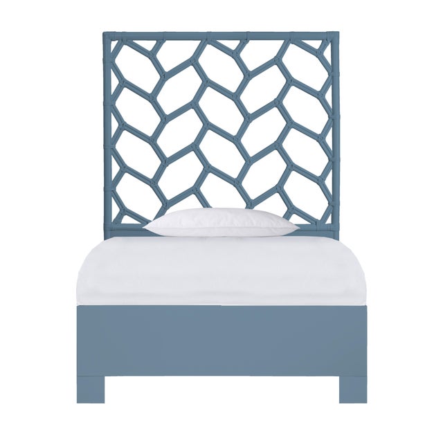 Silas Platform Bed Twin Extra Long - Regatta Blue For Sale - Image 12 of 12