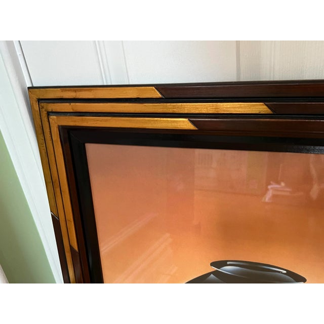 1980s 1980 Art Deco Revival Black Vases Still Life Art Print For Sale - Image 5 of 8