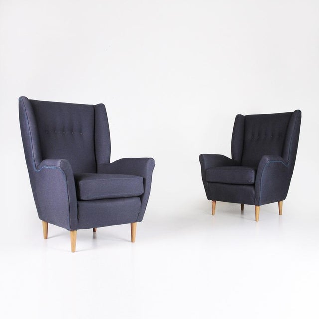 Vintage Italian Lounge Chairs, 1950s, Set of 2, in Very Good conditions. Designed 1950 to 1959