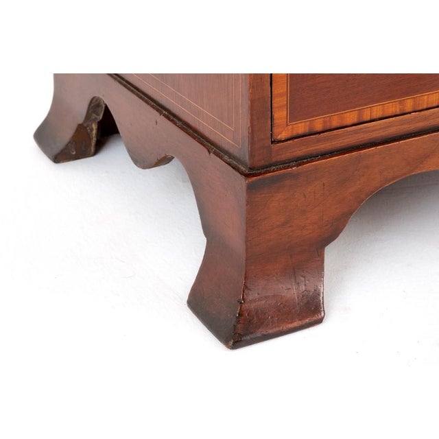 19th Century Regency Revival Mahogany Inlay Desk, 1890s For Sale - Image 5 of 13